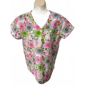 365 WORKWEAR WOMENS‎ SCRUB TOP SMALL CIRCLES
